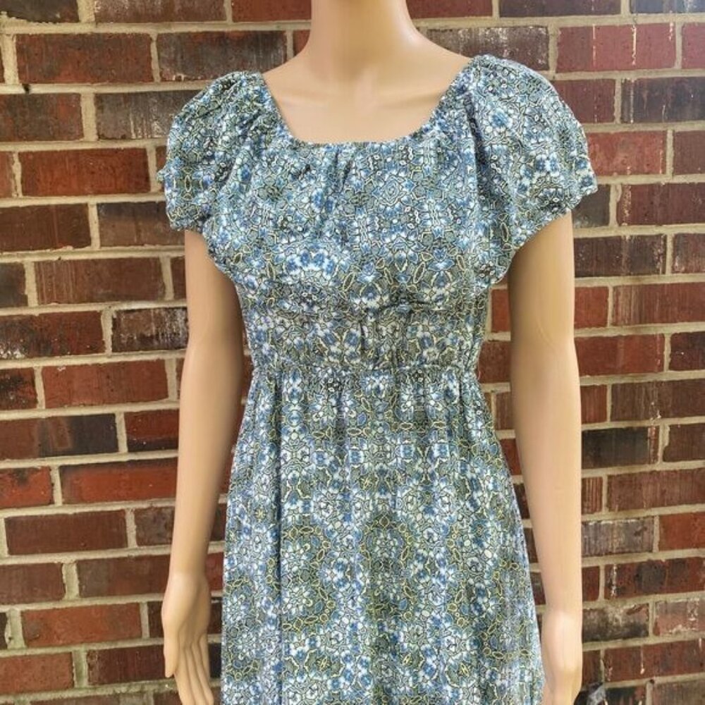 Mi Ami Women’s Maxi Flowered Dress Size Small Sleeveless Wide Collar Pullover - Picture 15 of 16